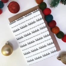 Load image into Gallery viewer, Falala - A6 Monochrome Typo Greeting Card