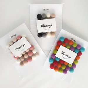 Acorn Pom Pom Garland - Felt Ball Nursery Decor