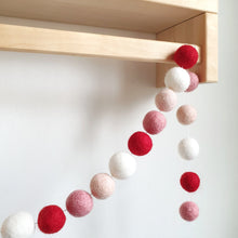 Load image into Gallery viewer, Heart Pom Pom Garland - Felt Ball Nursery Decor