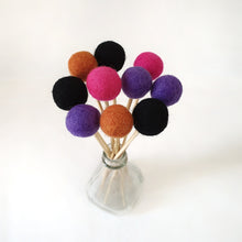 Load image into Gallery viewer, Hex Pom Pom Flowers, Felt Ball Bouquet Room Decor