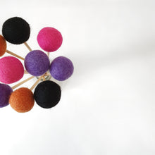 Load image into Gallery viewer, Hex Pom Pom Flowers, Felt Ball Bouquet Room Decor