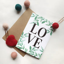 Load image into Gallery viewer, Love - A6 Botanical Watercolour Greeting Card