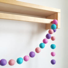 Load image into Gallery viewer, Mermaid Pom Pom Garland - Felt Ball Nursery Decor