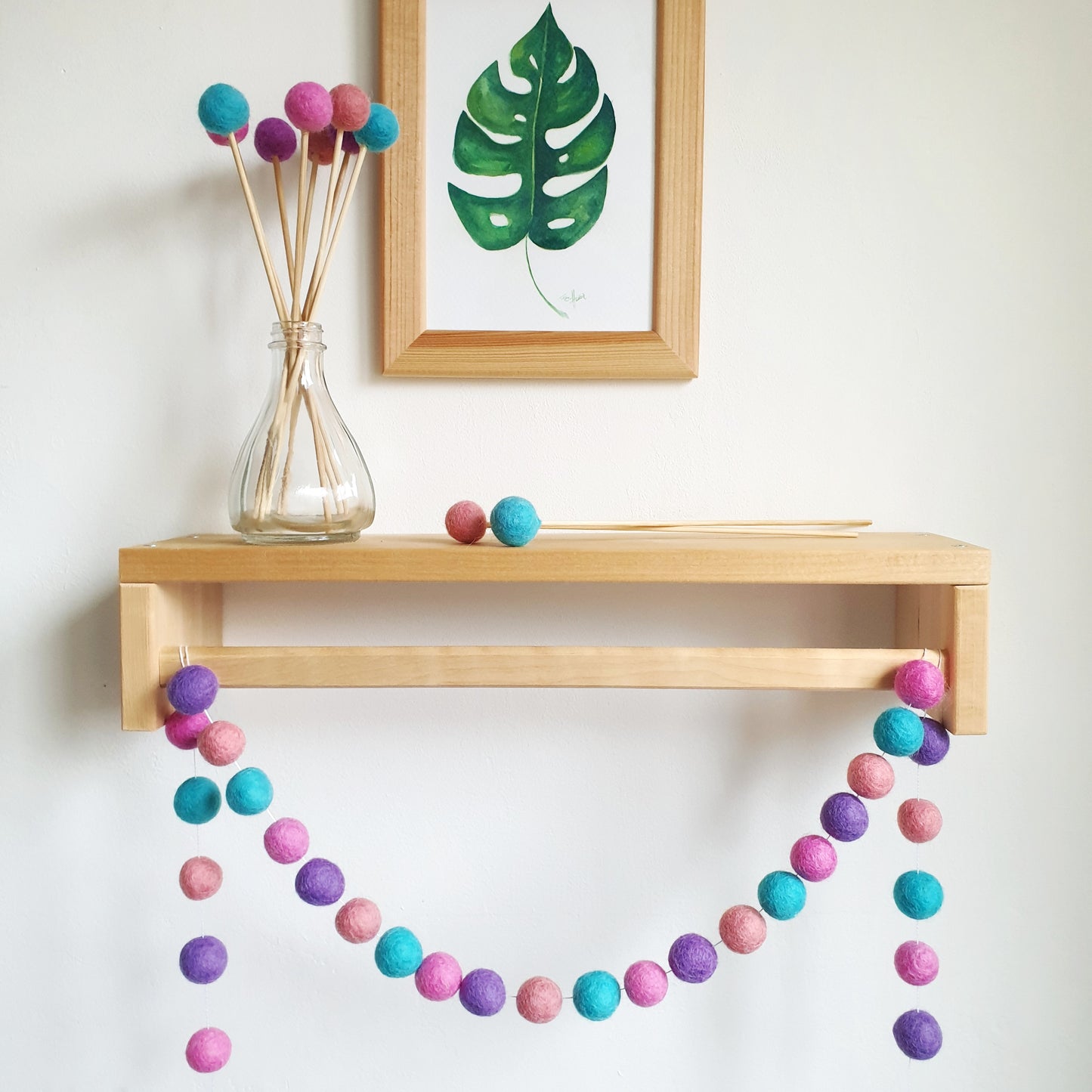 Custom Pom Pom Garland - Felt Ball Nursery Decor