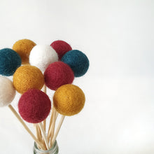 Load image into Gallery viewer, Merry Pom Pom Flowers, Felt Ball Bouquet Room Decor