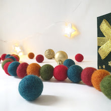 Load image into Gallery viewer, Mistletoe Pom Pom Garland - Felt Ball Nursery Decor