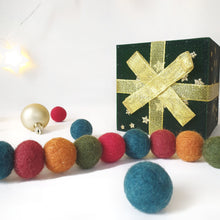 Load image into Gallery viewer, Mistletoe Pom Pom Garland - Felt Ball Nursery Decor