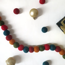 Load image into Gallery viewer, Mistletoe Pom Pom Garland - Felt Ball Nursery Decor