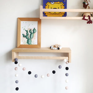 Monochrome Pom Pom Garland - Felt Ball Nursery Decor