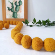 Load image into Gallery viewer, Mustard Pom Pom Garland - Felt Ball Nursery Decor