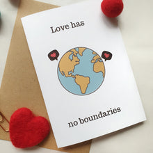 Load image into Gallery viewer, Love has no boundaries - A6 Travel Print Greeting Card
