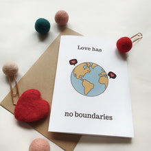 Load image into Gallery viewer, Love has no boundaries - A6 Travel Print Greeting Card