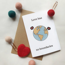 Load image into Gallery viewer, Love has no boundaries - A6 Travel Print Greeting Card