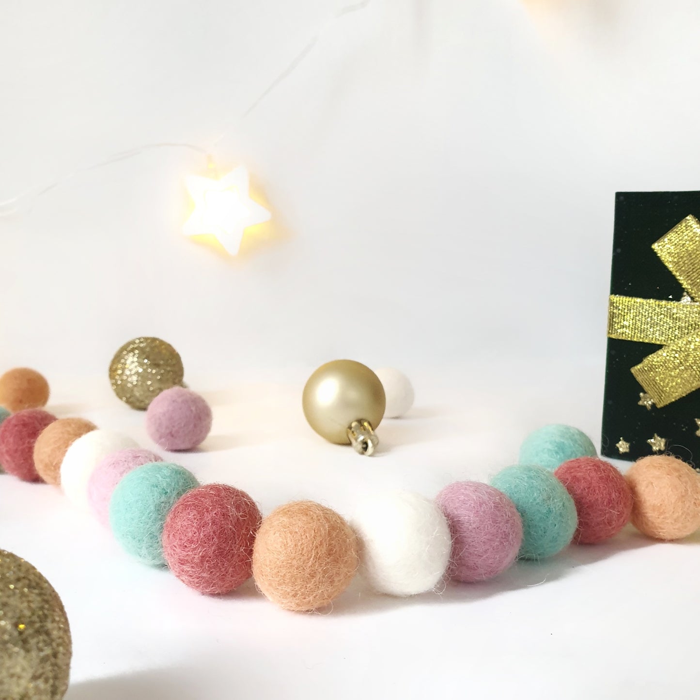 Nutcracker Pom Pom Garland - Felt Ball Nursery Decor