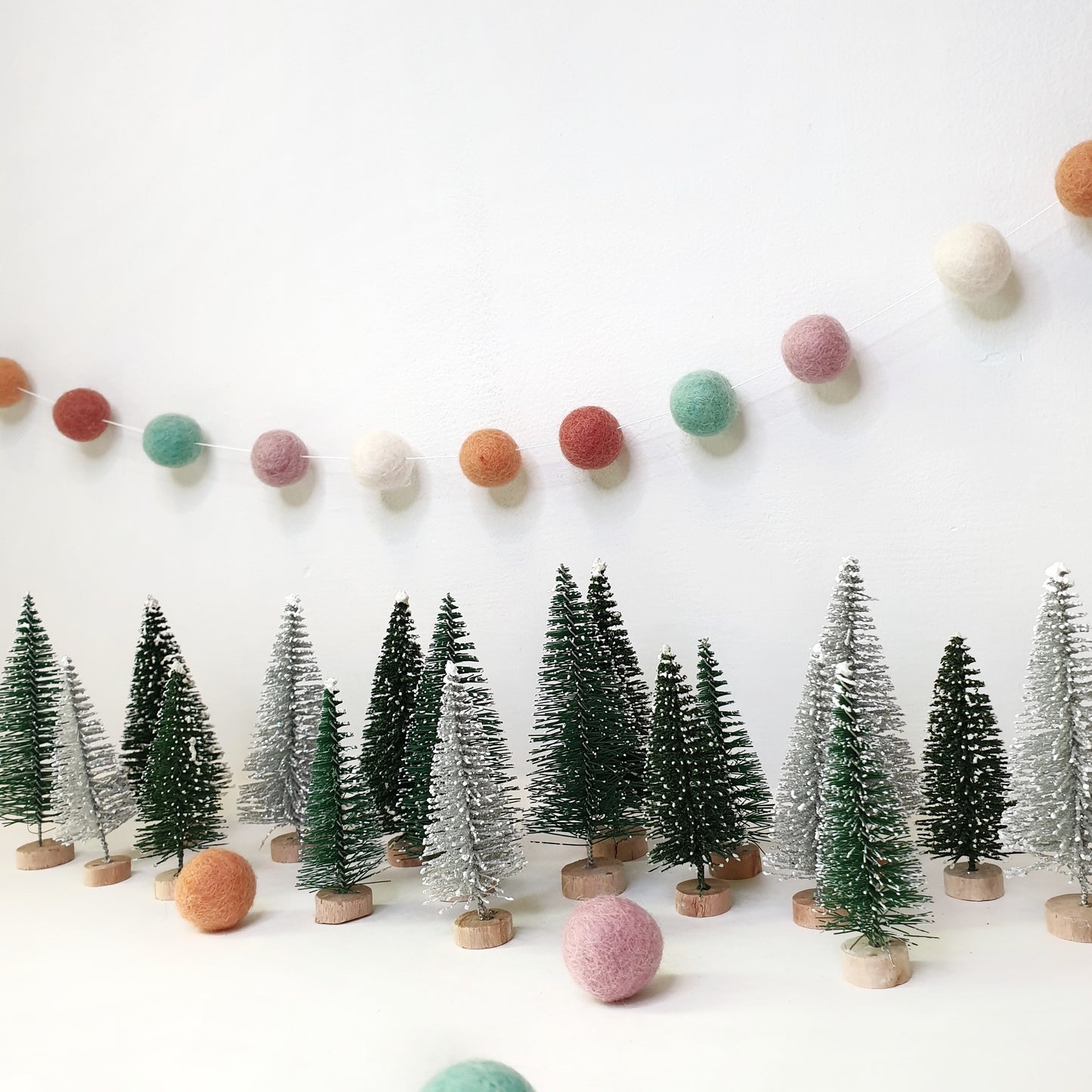 Nutcracker Pom Pom Garland - Felt Ball Nursery Decor