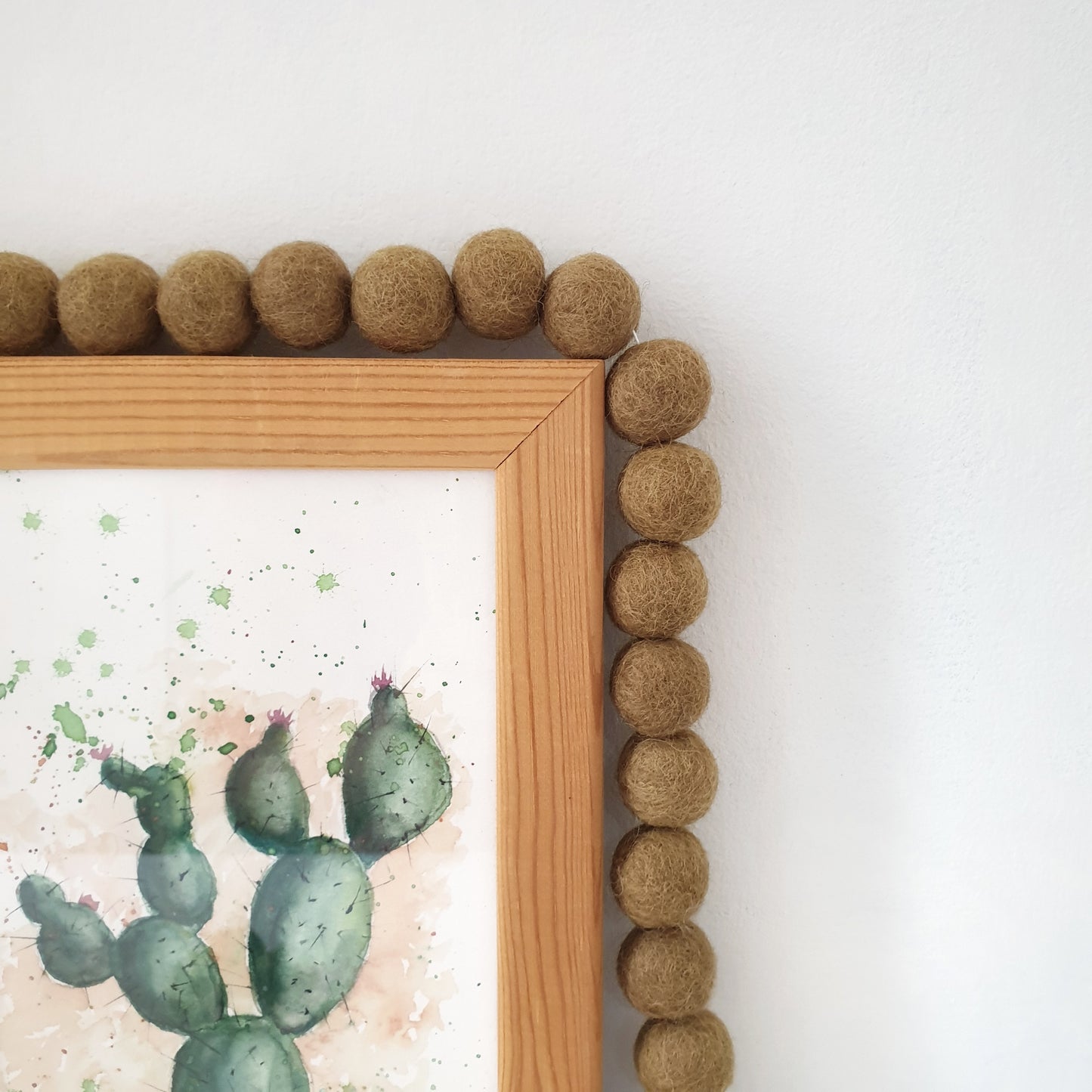 Olive Pom Pom Garland - Felt Ball Nursery Decor