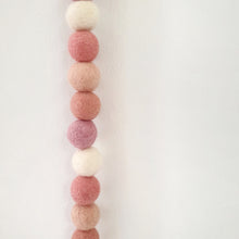 Load image into Gallery viewer, Ombre Pink Rainbow Pom Pom Garland - Felt Ball Nursery Decor