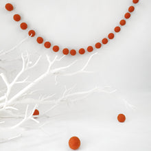 Load image into Gallery viewer, Orange Pom Pom Garland - Felt Ball Nursery Decor