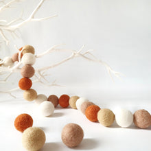 Load image into Gallery viewer, Pumpkin Spice Pom Pom Garland - Felt Ball Nursery Decor