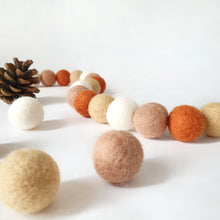 Load image into Gallery viewer, Pumpkin Spice Pom Pom Garland - Felt Ball Nursery Decor