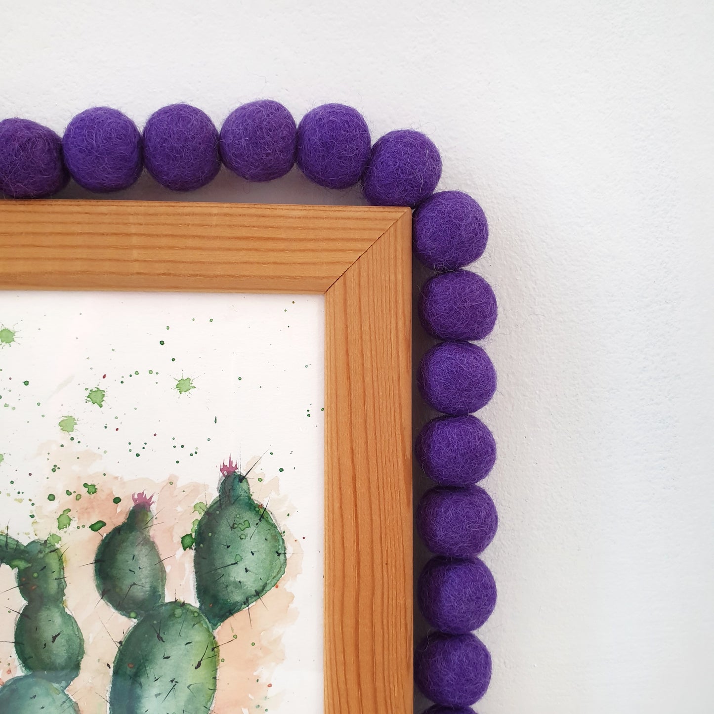 Purple Pom Pom Garland - Felt Ball Nursery Decor
