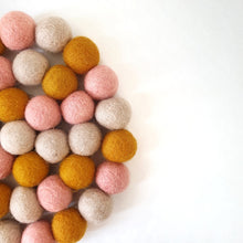 Load image into Gallery viewer, Vintage Rainbow Pink Pom Pom Garland - Felt Ball Nursery Decor