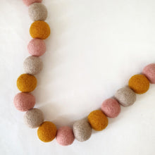 Load image into Gallery viewer, Vintage Rainbow Pink Pom Pom Garland - Felt Ball Nursery Decor