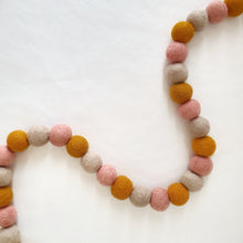 Load image into Gallery viewer, Vintage Rainbow Pink Pom Pom Garland - Felt Ball Nursery Decor