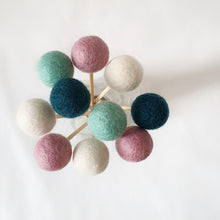 Load image into Gallery viewer, Winter Pom Pom Flowers, Felt Ball Bouquet Room Decor