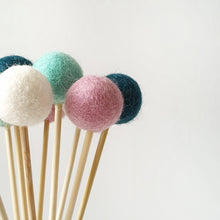 Load image into Gallery viewer, Winter Pom Pom Flowers, Felt Ball Bouquet Room Decor