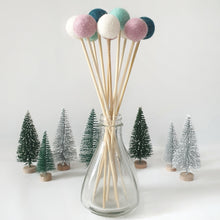 Load image into Gallery viewer, Winter Pom Pom Flowers, Felt Ball Bouquet Room Decor